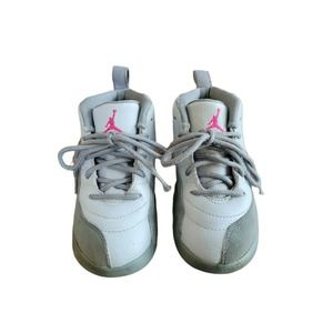 Air Jordan 12 Retro Cool Grey & Pink Children/Toddler Size 9C 819666-029 Shoes